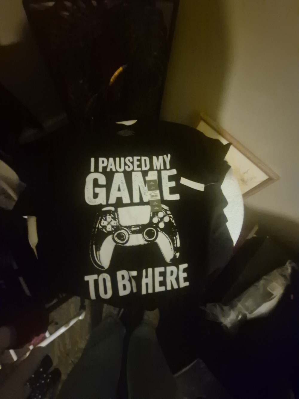 Black Gamer Graphic Tee - 'I Paused My Game'
